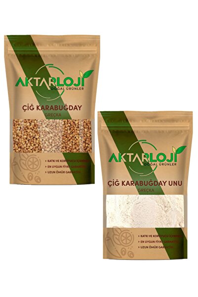 aktarloji 1 Kg Çiğ Karabuğday Greçka + 1 Kg Çiğ Kara Buğday Unu