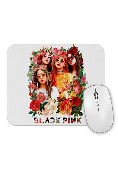 Baskı Dükkanı Подложка за мишка Cicekler Arasında Blackpink Kpop.jpg