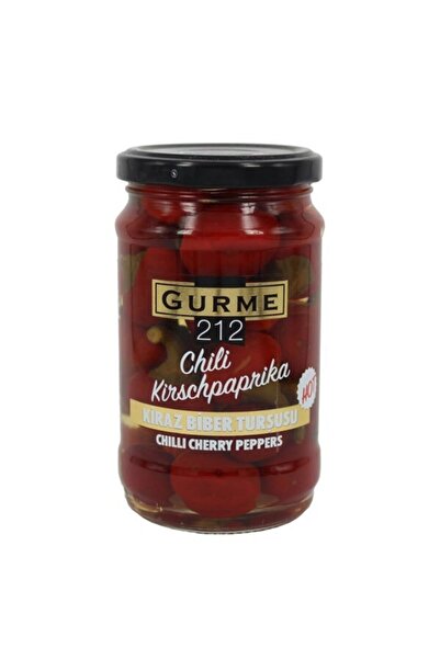 Gurme212 Acı Saplı Kiraz Biber, Hazır Yemelik, Meze (3 Adet X 320cc)