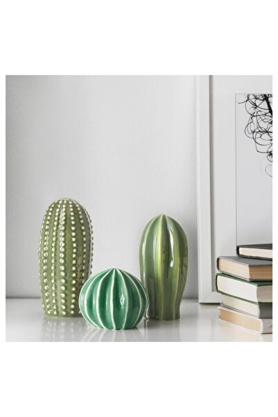 LEVA Goldhome Dekoratif Kaktüs Obje Süs Biblo Set 3 Lü Gld6014 9020304
