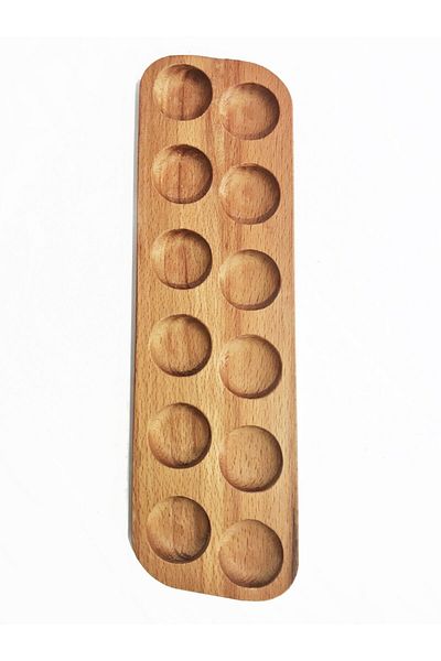 MUKO Design Σετ 12 φυσικών ξύλινων αυγολαβές