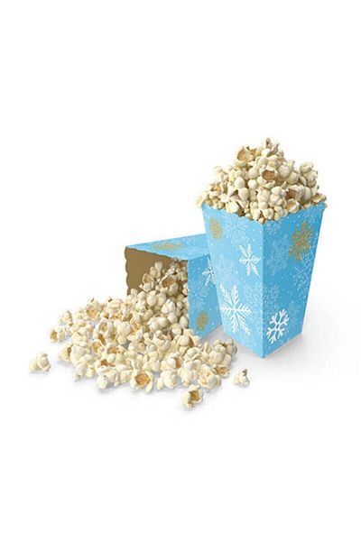 Kazanabil 8 Pack Snowflake Themed Popcorn Box