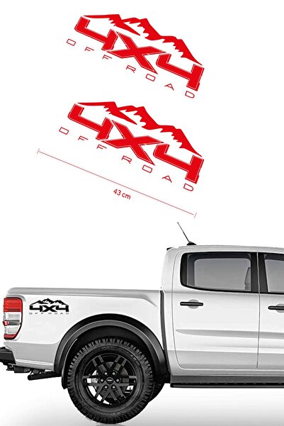 Dijitonline 2 Pieces Off Road Mountain And 4x4 Sport Sticker 43x32cm