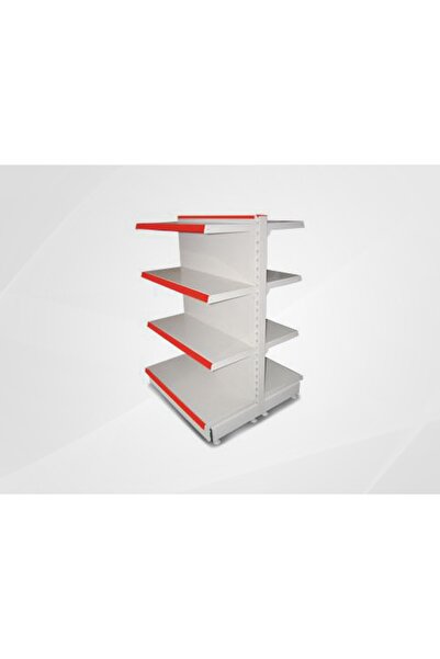 DOĞU SARI İŞ Market Rafı Çift Taraflı Orta Reyon En:90 Cm