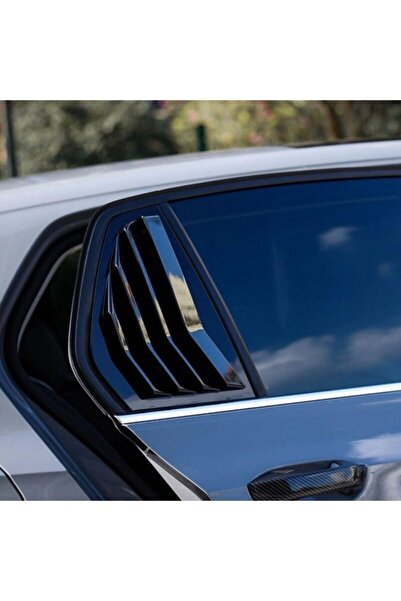 Carmind Vw Golf 8 Uyumlu  Kelebek Cam Vizörü Piano Black 2021-