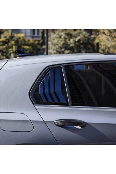 Carmind Vw Golf 8 Uyumlu  Kelebek Cam Vizörü Piano Black 2021-
