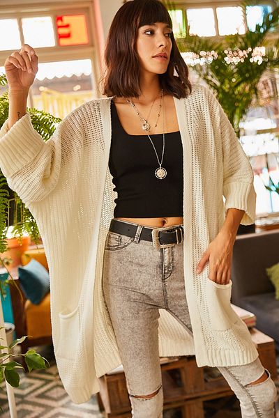 Olalook Strickjacke - Ecru - Regular Fit