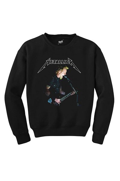 Z zepplin Metallica James Hetfield Guitar 2 Black Sweatshirt