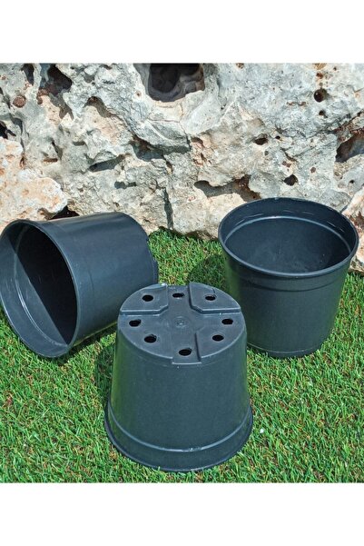 Doğalsan Tarım Siyah Üretim Saksısı 1 Lt 10 Adet Yuvarlak Saksı Çiçek Saksısı...