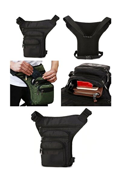 YclShop Bel Ve Bacak Bağlamalı Su Geçirmez 5 Bölmeli Bel Çantası