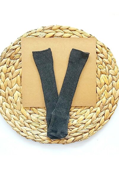 Asa Bebek Çocuk Girl Boy Baby Plain Ribbed Smoked Knee Socks Knee Length Baby Socks