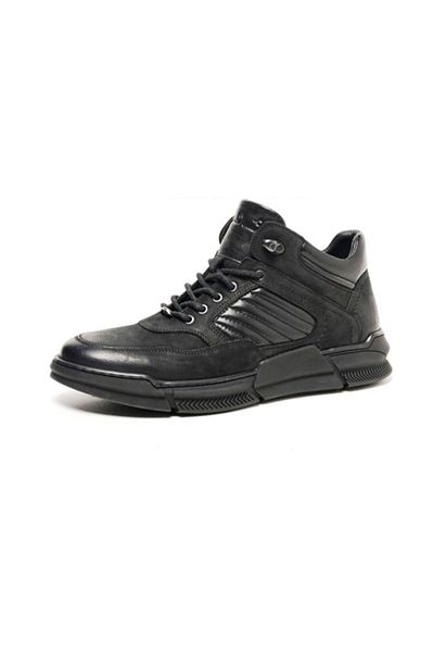 Pierre Cardin 77554 Μαύρο Winter Lace Up Δερμάτινο Ανδρικό Μποτάκι