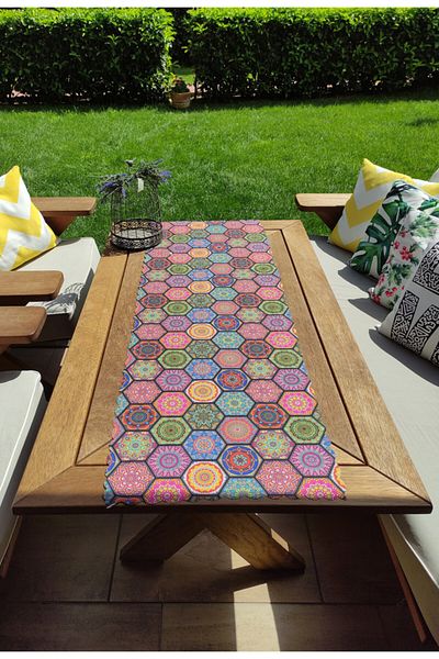 Alize Home Țesătură imprimată digitală tăiată cu laser cu model hexagonal