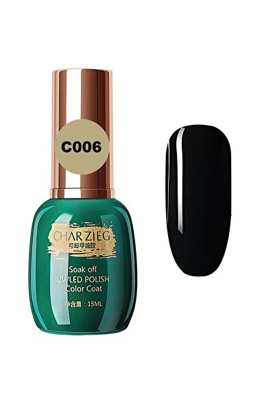 Charzieg 15 ml Kalıcı Oje Uv Led Oje C 006 Siyah