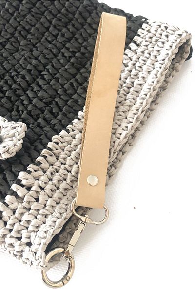 Alfa Tasarım Real Leather Wrist Strap (22 Cm) 2cm Spring Ring - Bone Color with Silver Accessories