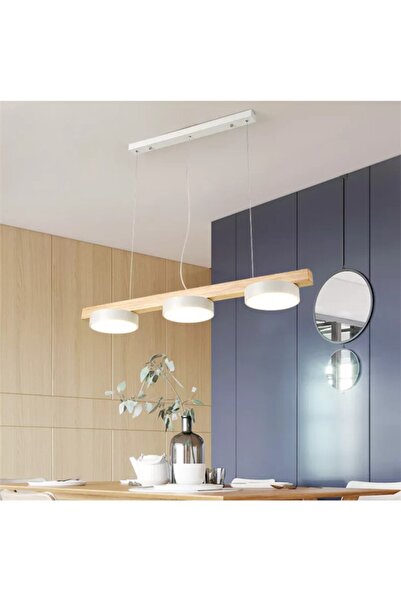 SimaAvize Ultra Moder Ahşap Yemek Avize 3’lü