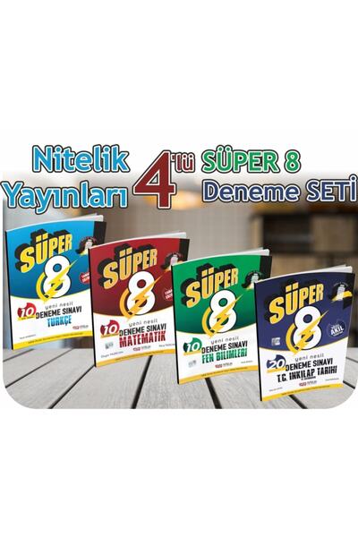 Nitelik Yayınları 8. Sınıf Süper 4'lü Deneme Seti