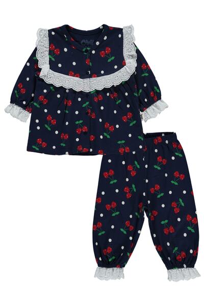 Civil Baby Kız Bebek Pijama Takımı 6-18 Ay Lacivert