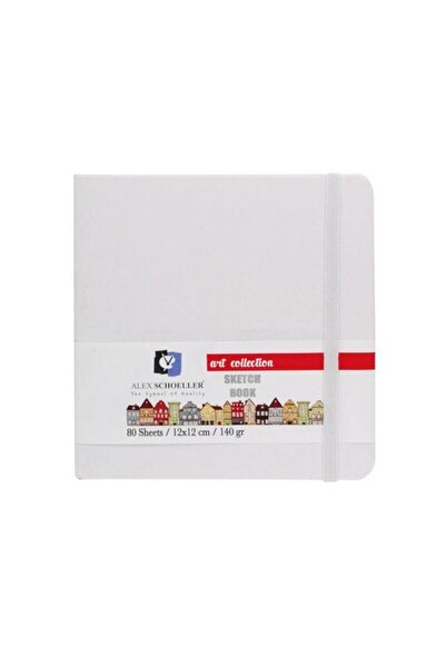 Alex Schoeller كتاب رسم من مجموعة آرت كوليكشن أبيض 12x12 سم 140 جرام 80 يب