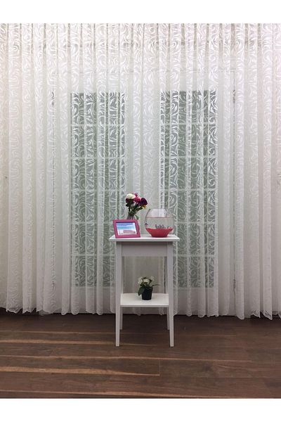 perdealemi Custom Knitted Textured Tulle Curtain 500x250 Tight Pleat 1/3