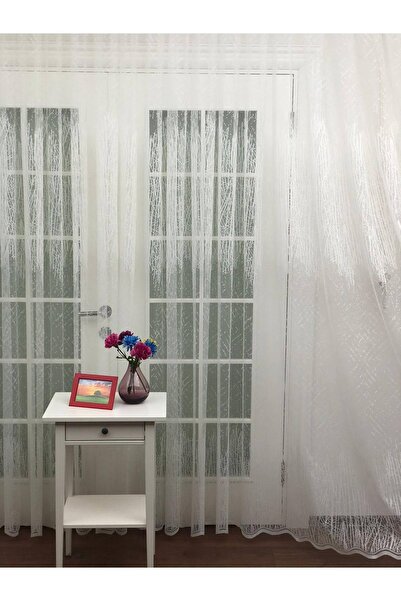 perdealemi Sport Pattern Lace Tulle Curtain, 600x250, Sparse Pleat, 1/2