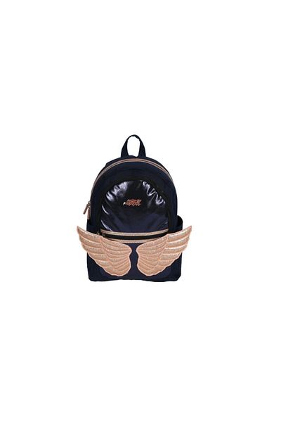 Me Çanta Mi?ss Mi?rella Σχολική Τσάντα Navy Blue - Beige Winged 21061