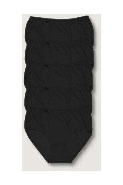 Tutku Women's Black Large Size Bato Panties 6 Pieces