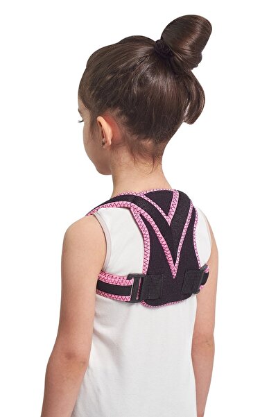 Ankaflex Pembe Çocuk Dik Duruş Korsesi Kamburluk Önleyici Dik Durmak Için Bel...