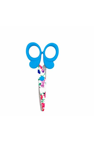Özene Bezene Butterfly Patterned Scissors (blue)