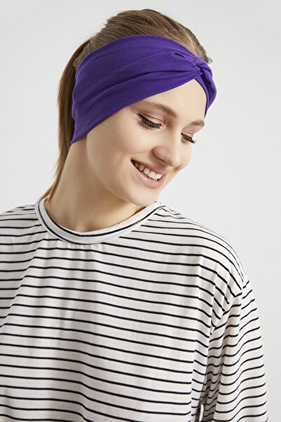 Butikgiz Trend Purple, Boutique Design Γυναικεία μπαντάνα, εξαιρετικά απαλή, εύκαμπτη, φυσική, χτενισμένη βαμβάκι