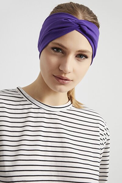 Butikgiz Trend Purple, Boutique Design Γυναικεία μπαντάνα, εξαιρετικά απαλή, εύκαμπτη, φυσική, χτενισμένη βαμβάκι