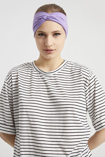 Butikgiz Lilac Violet Boutique Design Γυναικεία κορδέλα μαλλιών Bandana, Εξαιρετικά μαλακή, ελαστική, φυσική, βαμβακερή χτένα