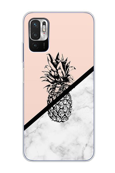 Spoyi حافظة هاتف شفافة للغاية لهاتف Xiaomi Redmi Note 10 5g بتصميم الأناناس