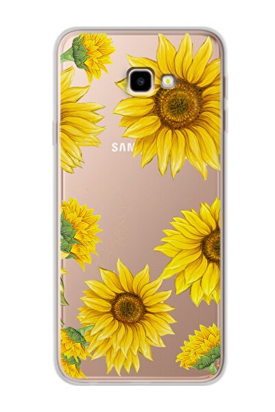Spoyi Samsung Galaxy J7 Prime Ayçiçeği Tasarımlı Süper Şeffaf Telefon Kılıfı