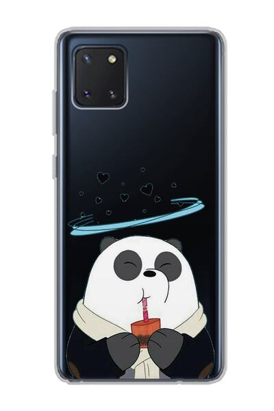 Spoyi Samsung Galaxy Note 10 Lite Super Transparent Phone Case with Panda Design