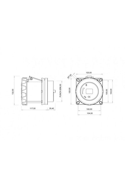 Bemis مقبس الماكينة Cee Norm 125a.380vIp67 5k Bc1-6505-7413،