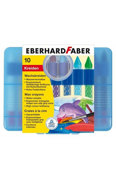 Eberhard Faber Waterable Wax Crayon 10 Colors