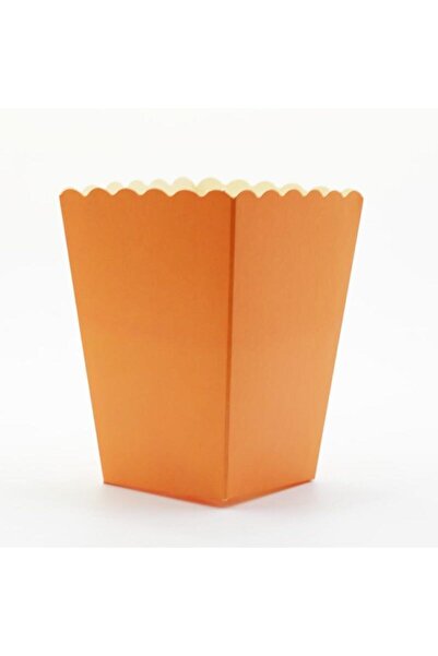 Dipak علبة فشار برتقالية (ذرة، شيبس) 8 قطع 8×11 سم