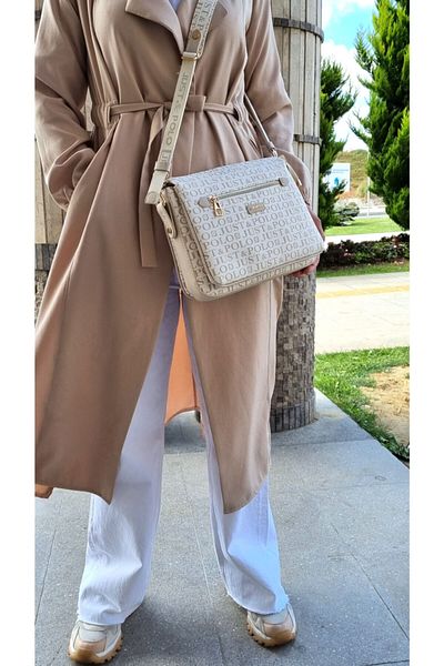 Just Polo Women's Cream Colored Bag and Wallet Combination