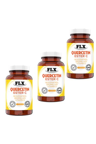 FLX الريسفيراترول، البروميلين، فيتامين د، المغنيسيوم، هندي التوت و60 قرصًا إن...