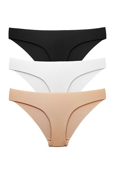 Helena Paris Chiloți bikini cu talie joasă tăiați cu laser fără cusături 3 buc