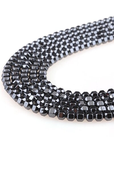 Dünya Doğal Taş سلسلة حجر الهيماتيت المكعب 4 × 4 مم - Dz3613