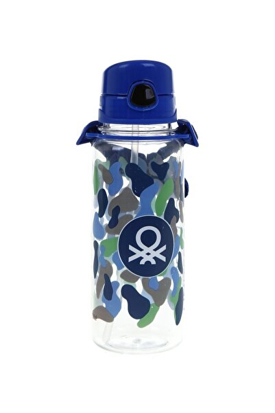 Over-Q زجاجة مياه منقوشة للأطفال من أوفر كيو، 500 مل، لون أزرق