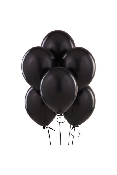 Vipfoni Black Metallic Balloon - 10 Pieces