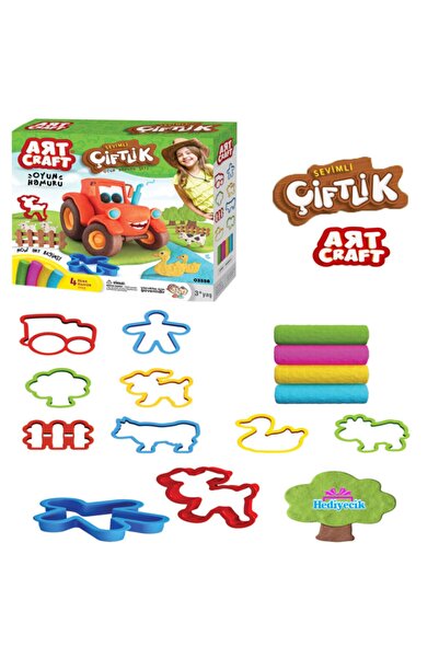 hediyecik مجموعة صلصال حيوانات المزرعة من آرت كرافت 200 جرام