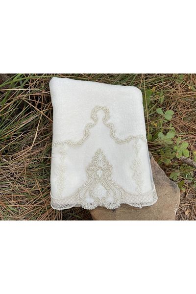 Çeyiz Bahçesi Βελούδινη πετσέτα Mountain Cream 50&90