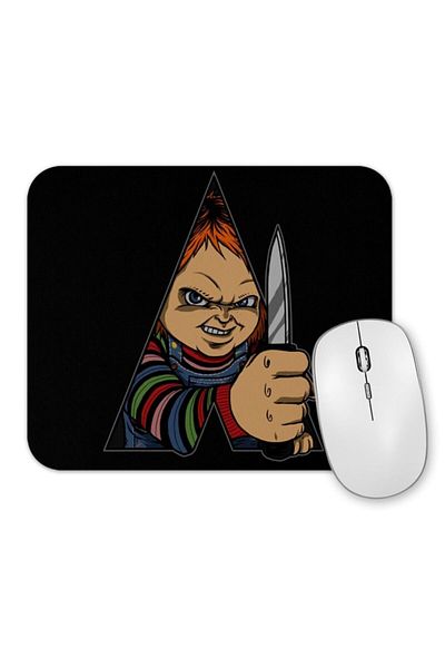 Baskı Dükkanı Πορτοκαλί Mouse Pad Chucky A Doll Work