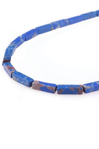 Dünya Doğal Taş 4x13 mm tăiat dreptunghiular albastru Variscite Stone Array- Dz3426d-m