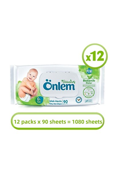 ÖNLEM منشفة مبللة بوتونيكا 90x12 قطعة
