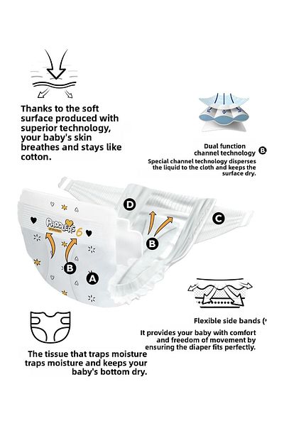 Paddlers Protection Baby Diaper Size 6 X-Large 128 Pieces (15+kg) Extra Jumbo Set